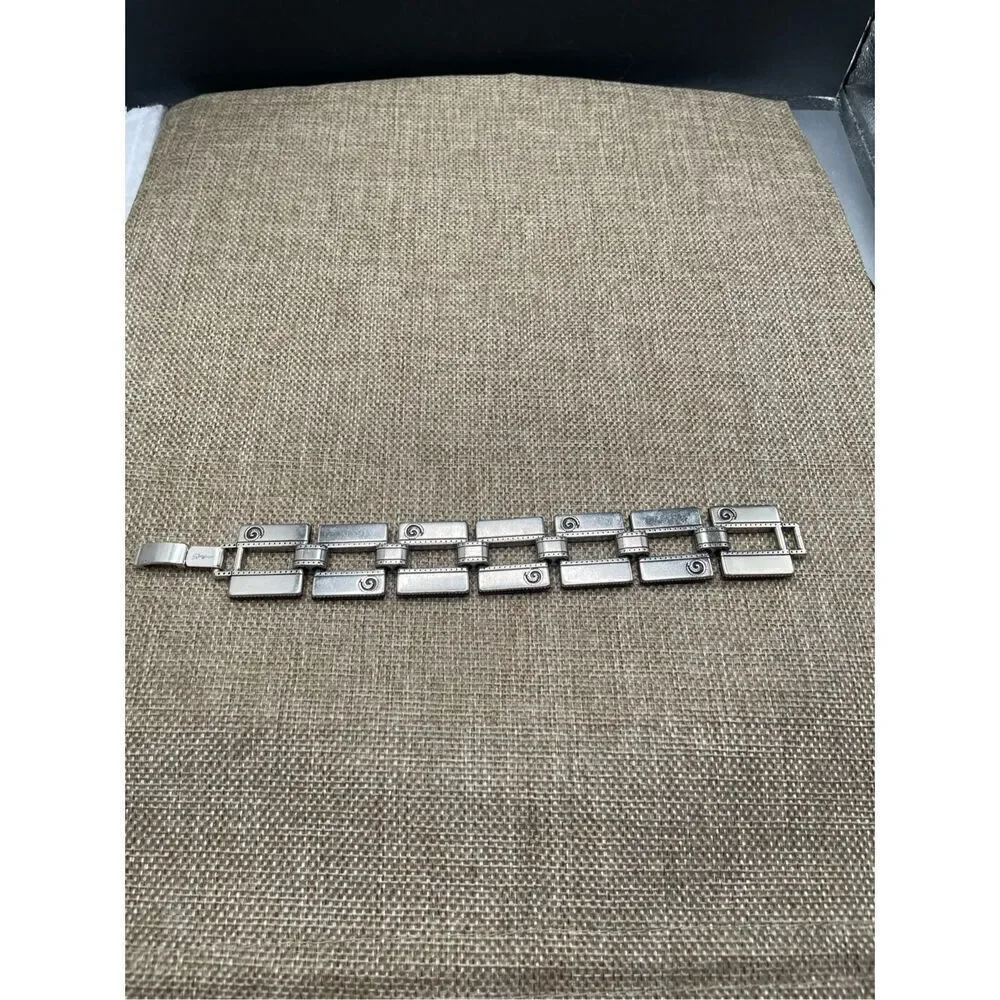 VINTAGE BRIGHTON BROWN AND SILVER BRACELET
